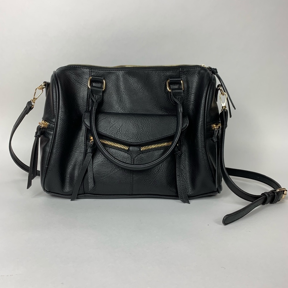 Black Satchel Handbag Purse